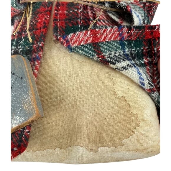 Handmade Rustic Country Christmas Winter Snowman Stump Doll Decor Let it Snow - Picture 8 of 16